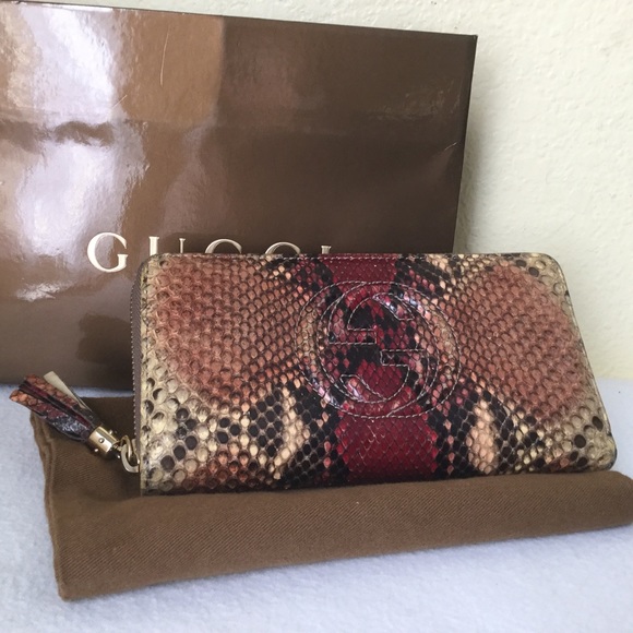 gucci snakeskin wallet